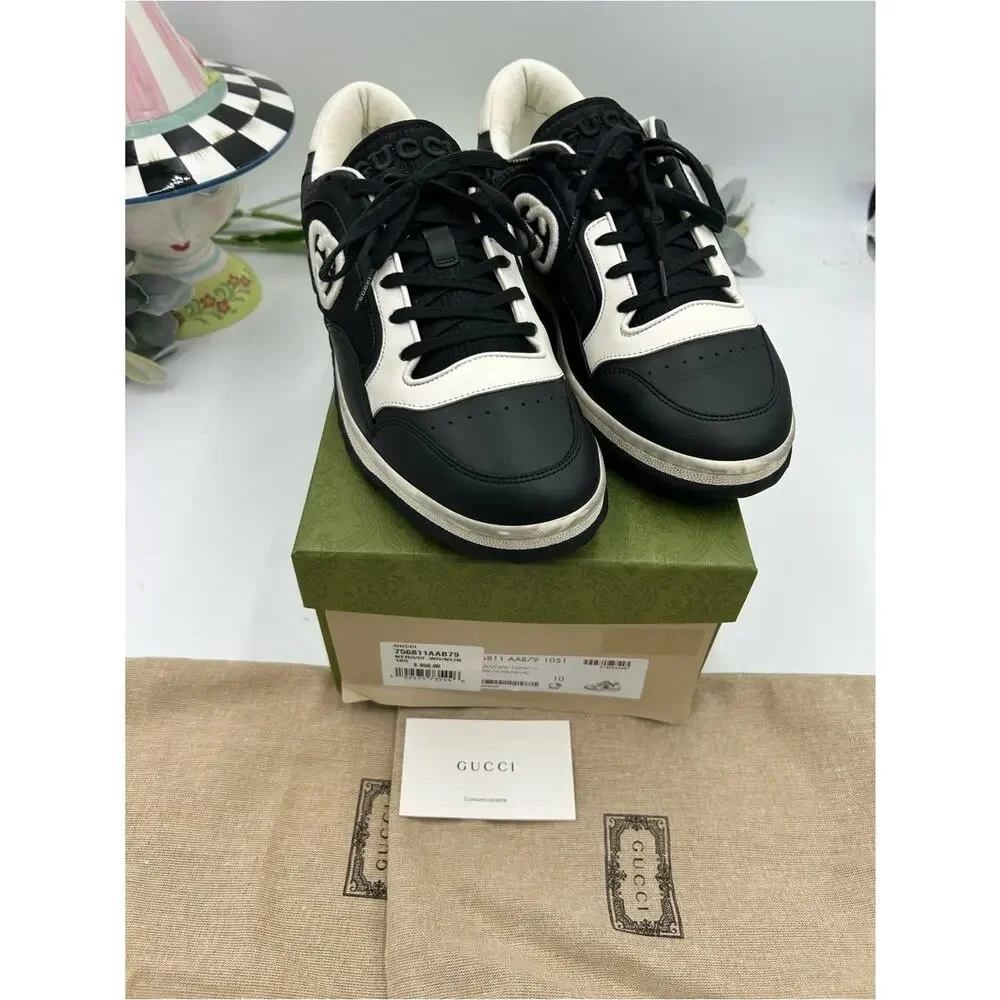 Men's Gucci Mac 80 low top leather sneakers size 10 made in Italy